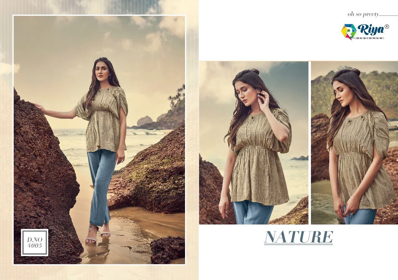 Riya Western 4 Fancy Stylish Wear Cotton Top With Bottom Collection 